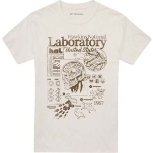 Stranger Things Season 5 - Hawkins Lab Mono Tričko přírodní - Merchstore.cz
