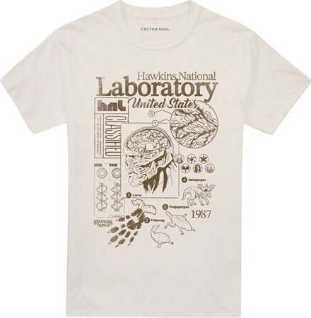 Stranger Things Season 5 - Hawkins Lab Mono Tričko přírodní - Merchstore.cz Stranger Things Season 5 - Hawkins Lab Mono Tričko přírodní - Merchstore.cz