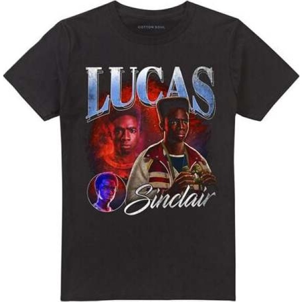 Stranger Things Season 5 - Lucas Homage Tričko černá - Merchstore.cz