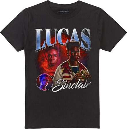 Stranger Things Season 5 - Lucas Homage Tričko černá - Merchstore.cz
