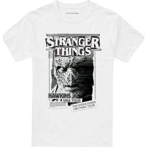 Stranger Things Season 5 - Newspaper Vecna Tričko bílá - Merchstore.cz