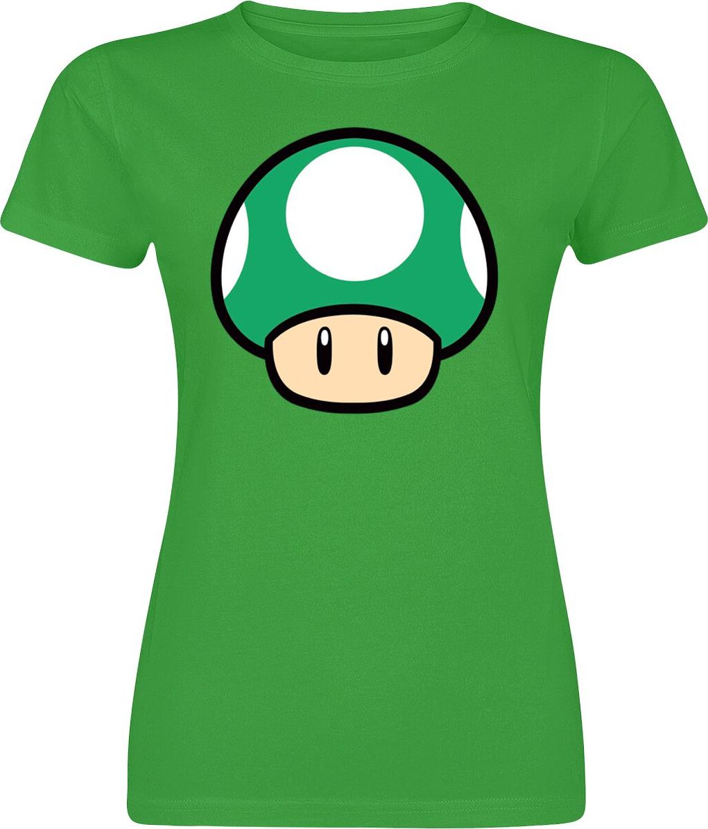 Super Mario Pilz Dámské tričko zelená - Merchstore.cz Super Mario Pilz Dámské tričko zelená - Merchstore.cz