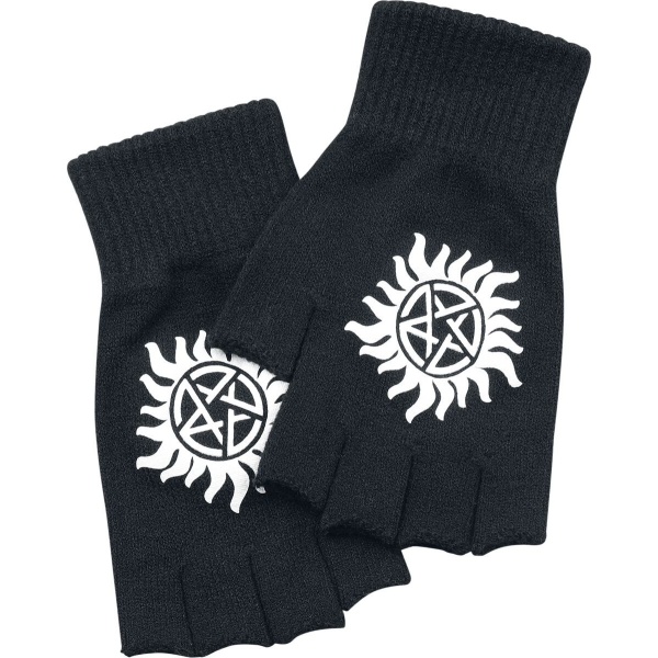 Supernatural Rukavičky bez prstů Logo rukavice bez prstů černá - Merchstore.cz