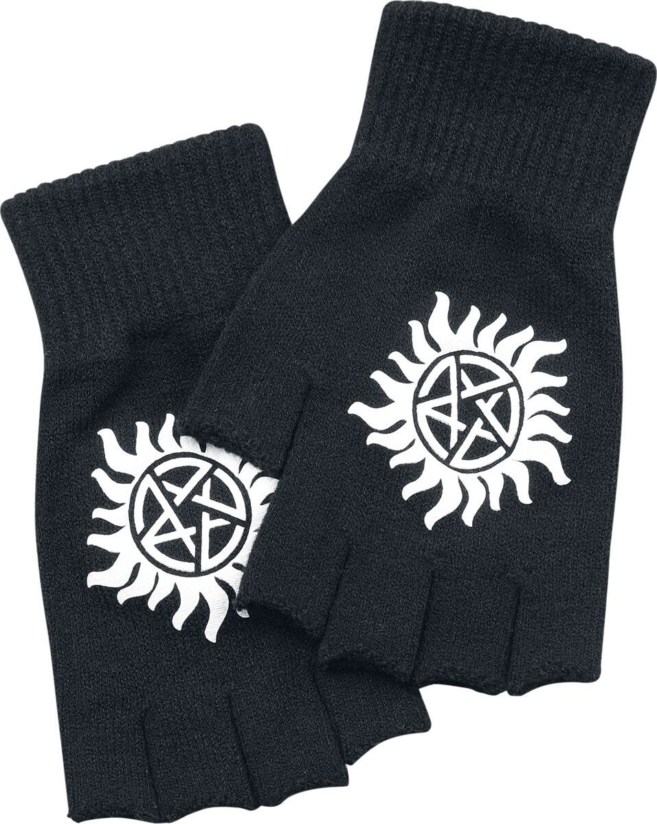 Supernatural Rukavičky bez prstů Logo rukavice bez prstů černá - Merchstore.cz