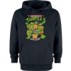 Teenage Mutant Ninja Turtles Turtles Group Mikina s kapucí černá - Merchstore.cz