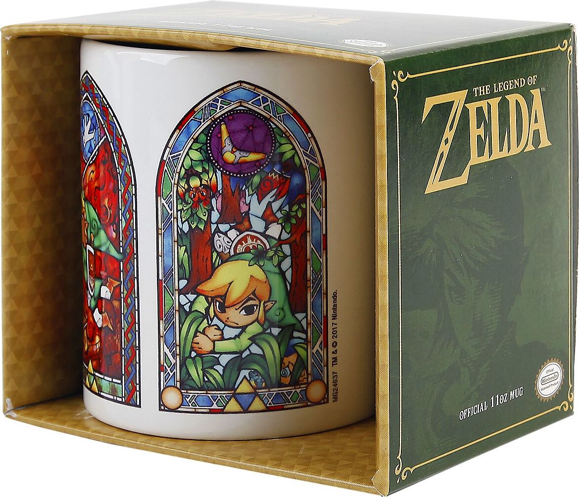 The Legend Of Zelda Stained Glass Hrnek bílá - Merchstore.cz The Legend Of Zelda Stained Glass Hrnek bílá - Merchstore.cz