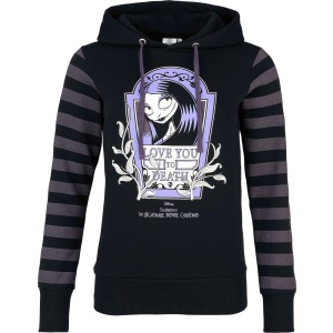 The Nightmare Before Christmas Love You To Death Dámská mikina s kapucí cerná/šeríková - Merchstore.cz