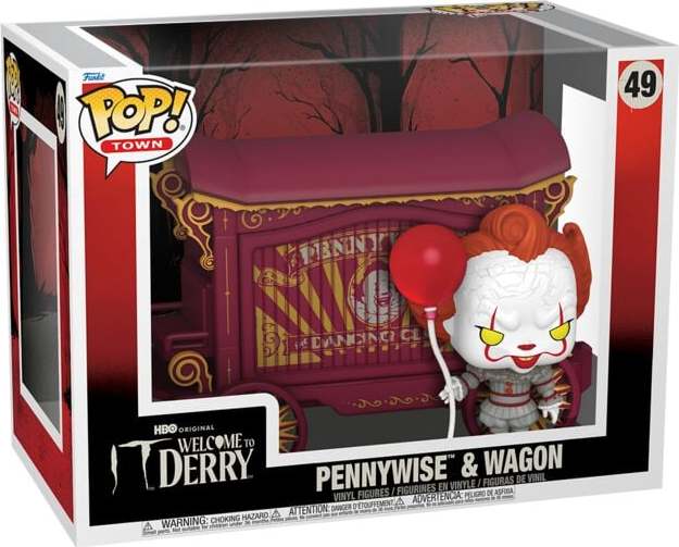 Welcome to Derry Pennywise & Wagon (Pop! Town) Vinyl Figur 49 Sberatelská postava standard - Merchstore.cz