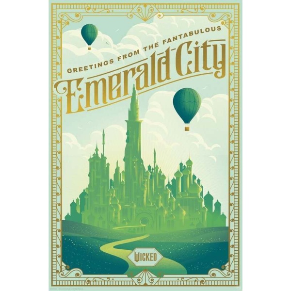 Wicked Emerald City plakát vícebarevný - Merchstore.cz