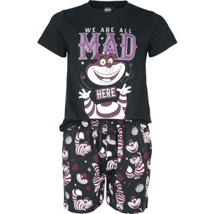 Alice in Wonderland Grinsekatze - We Are All Mad Here pyžama černá - Merchstore.cz