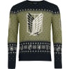 Attack On Titan Rebel Squad Pletený svetr vícebarevný - Merchstore.cz