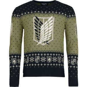 Attack On Titan Rebel Squad Pletený svetr vícebarevný - Merchstore.cz