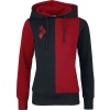 Batman Harley Quinn Dámská mikina s kapucí cervená/cerná - Merchstore.cz