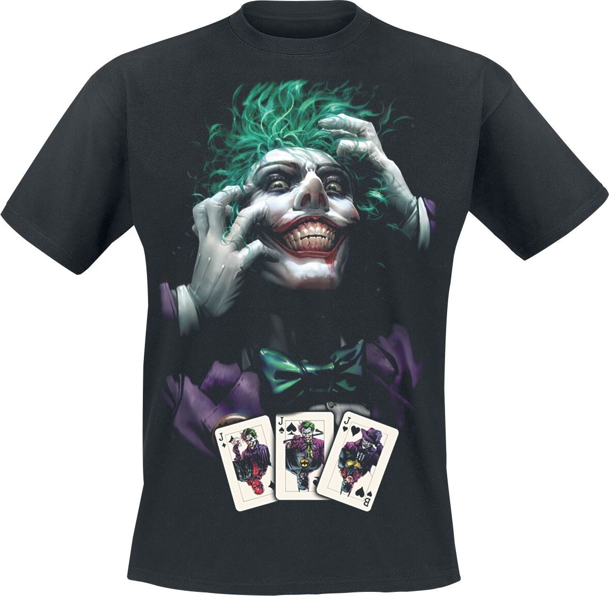 Batman The Joker - Cards Tričko černá - Merchstore.cz