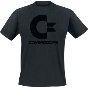 Commodore 64 Commodore Black Logo Tričko černá - Merchstore.cz