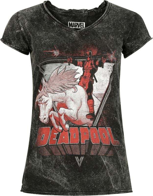 Deadpool Deadpool - Unicorn Dámské tričko tmavě šedá - Merchstore.cz