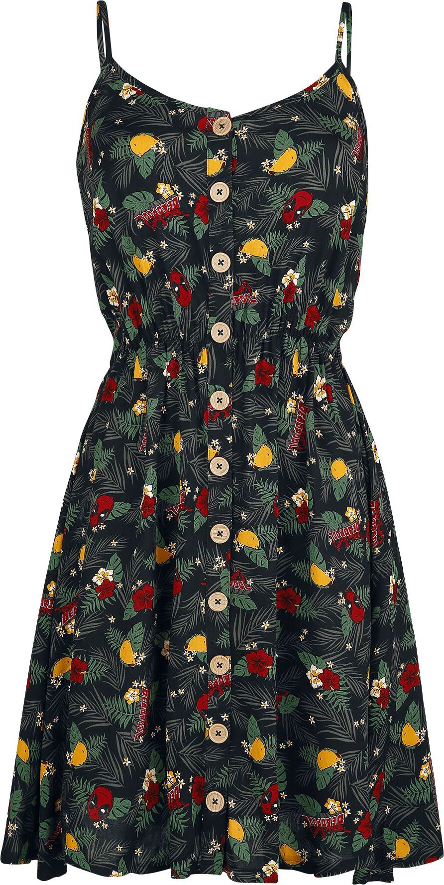 Deadpool Hawaiian Šaty celoplošný - Merchstore.cz Deadpool Hawaiian Šaty celoplošný - Merchstore.cz