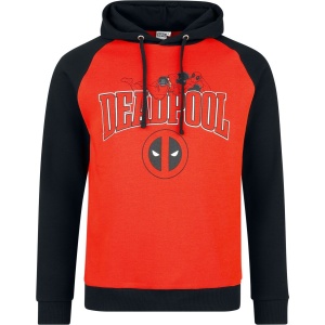Deadpool Logo Mikina s kapucí cervená/cerná - Merchstore.cz