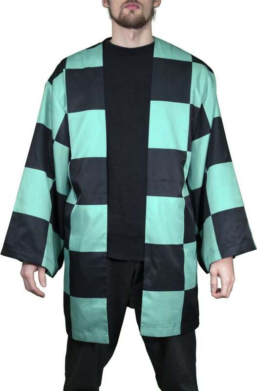 Demon Slayer Tanjiro's Haori župan cerná/tyrkysová - Merchstore.cz Demon Slayer Tanjiro's Haori župan cerná/tyrkysová - Merchstore.cz