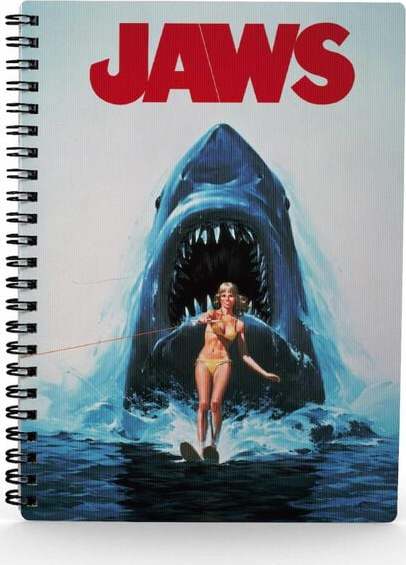 Der weisse Hai 3D notes Jaws - Alternative Poster Poznámkový blok vícebarevný - Merchstore.cz