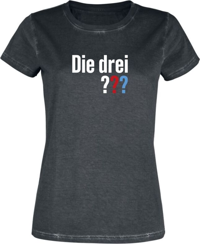 Die drei Fragezeichen Die drei ??? - Logo Dámské tričko černá - Merchstore.cz
