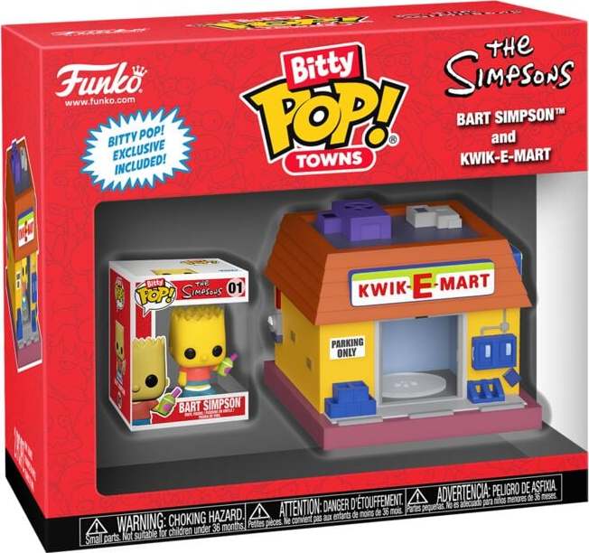 Die Simpsons Vinylová figurka Bart Simpson and Kwik-E-Mart (Bitty Pop! Town) Sberatelská postava standard - Merchstore.cz