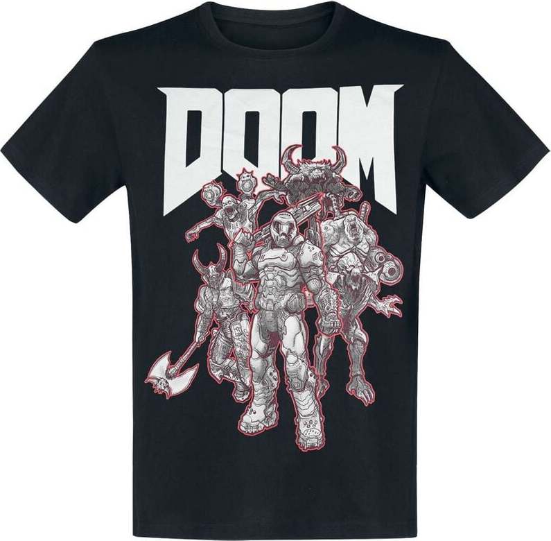 Doom Demon Slayer Tričko černá - Merchstore.cz Doom Demon Slayer Tričko černá - Merchstore.cz
