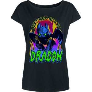Drachenzähmen leicht gemacht Dragon Dámské tričko černá - Merchstore.cz