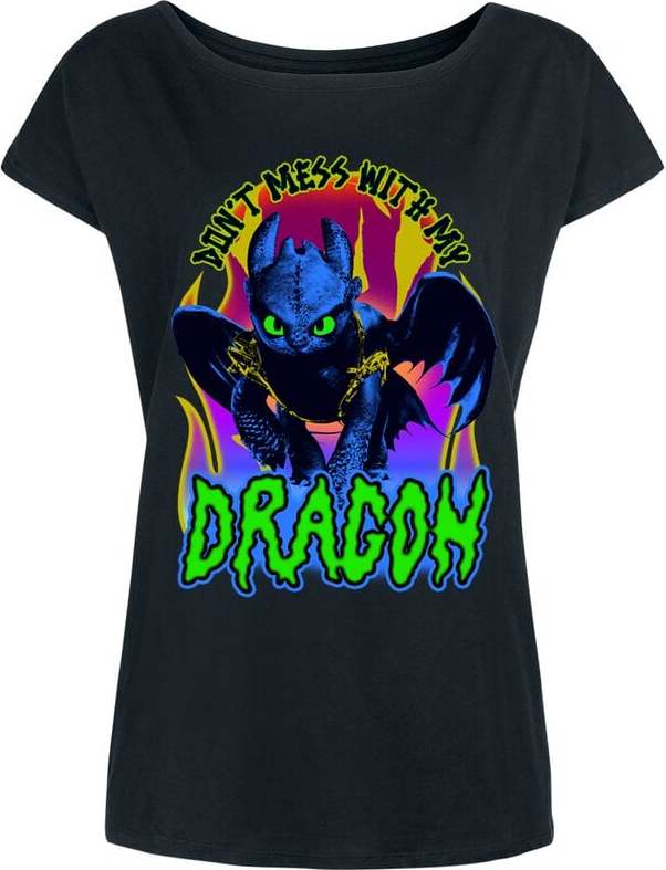 Drachenzähmen leicht gemacht Dragon Dámské tričko černá - Merchstore.cz Drachenzähmen leicht gemacht Dragon Dámské tričko černá - Merchstore.cz