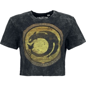 Drachenzähmen leicht gemacht Dragons - Circle Gold Dámské tričko černá - Merchstore.cz