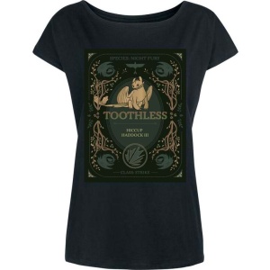 Drachenzähmen leicht gemacht Dragons Species Night Fury Dámské tričko černá - Merchstore.cz