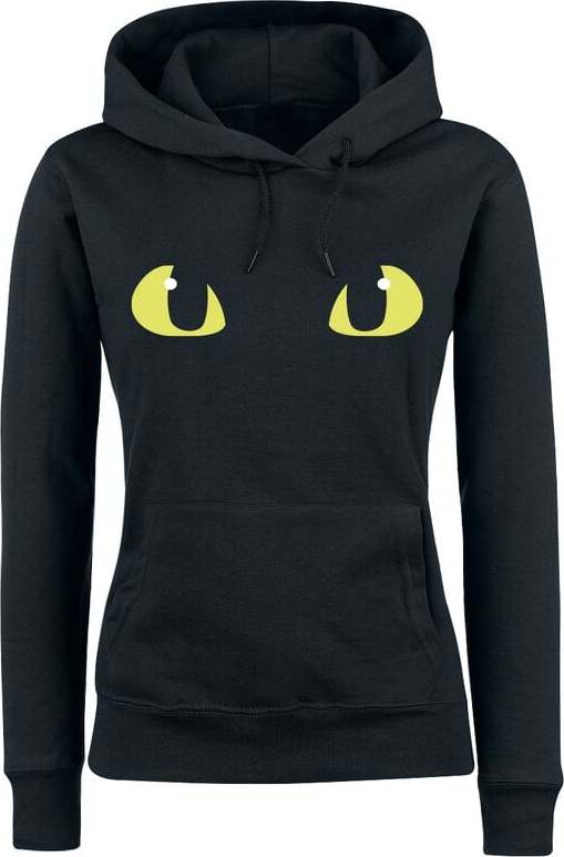 Drachenzähmen leicht gemacht Dragons Toothless Shiny Eyes Dámská mikina s kapucí černá - Merchstore.cz Drachenzähmen leicht gemacht Dragons Toothless Shiny Eyes Dámská mikina s kapucí černá - Merchstore.cz