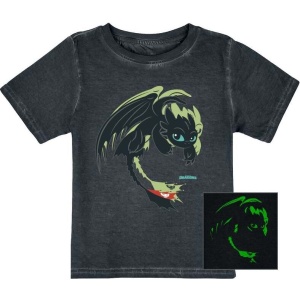 Drachenzähmen leicht gemacht Kids - Toothless - svítí v tmě detské tricko vícebarevný - Merchstore.cz