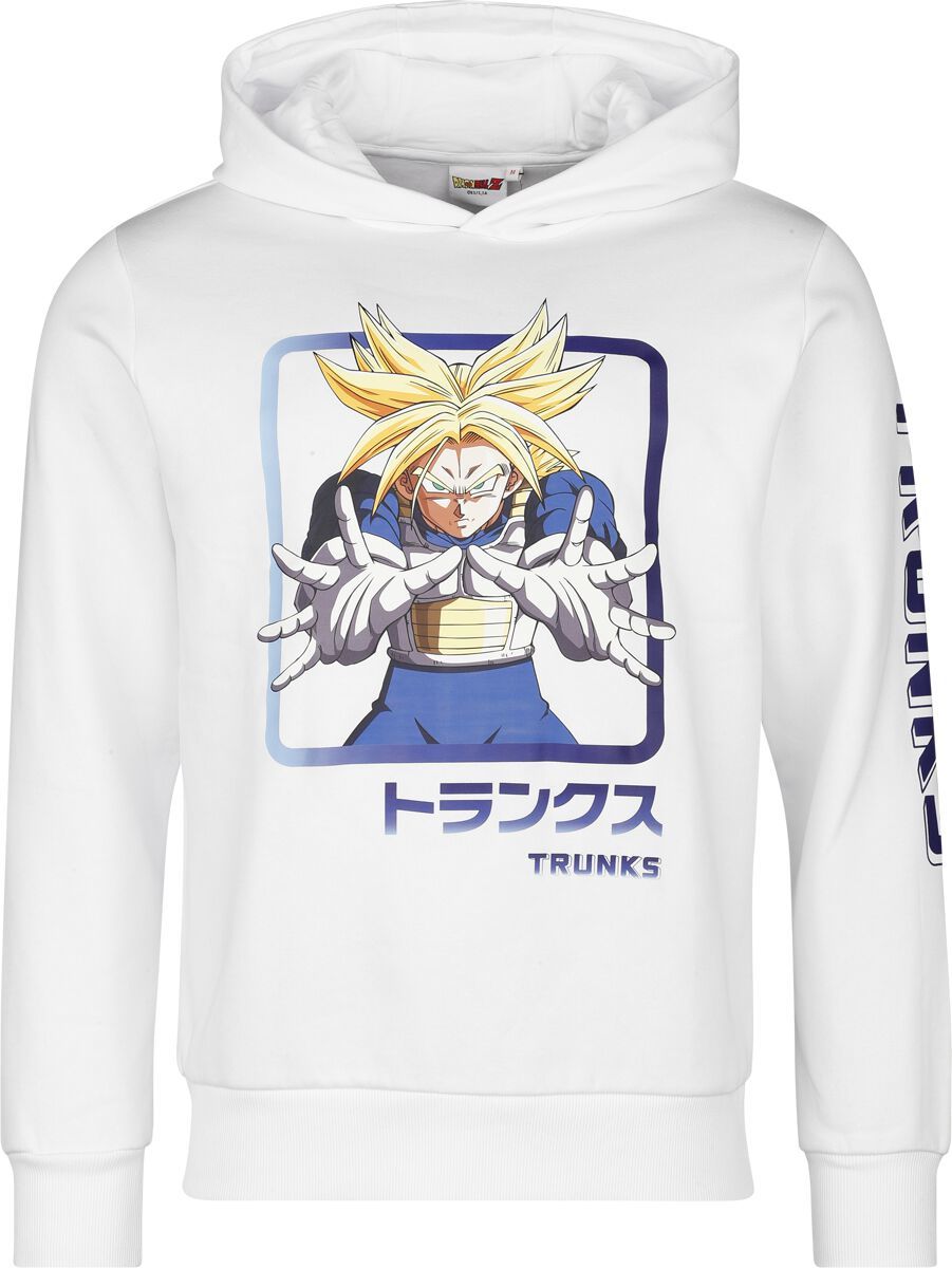 Dragon Ball Z - Trunks Attack Mikina s kapucí bílá - Merchstore.cz