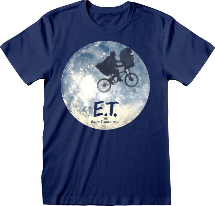 E.T. - Der Ausserirdische Moon Silhouette Tričko modrá - Merchstore.cz