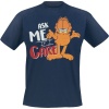 Garfield Ask Me If I Care Tričko modrá - Merchstore.cz