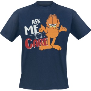 Garfield Ask Me If I Care Tričko modrá - Merchstore.cz