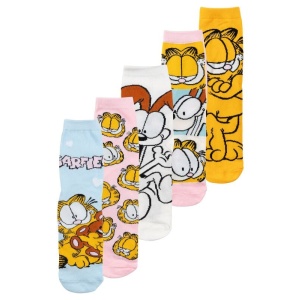 Garfield Balení 5 párů ponožek Garfield Ponožky vícebarevný - Merchstore.cz