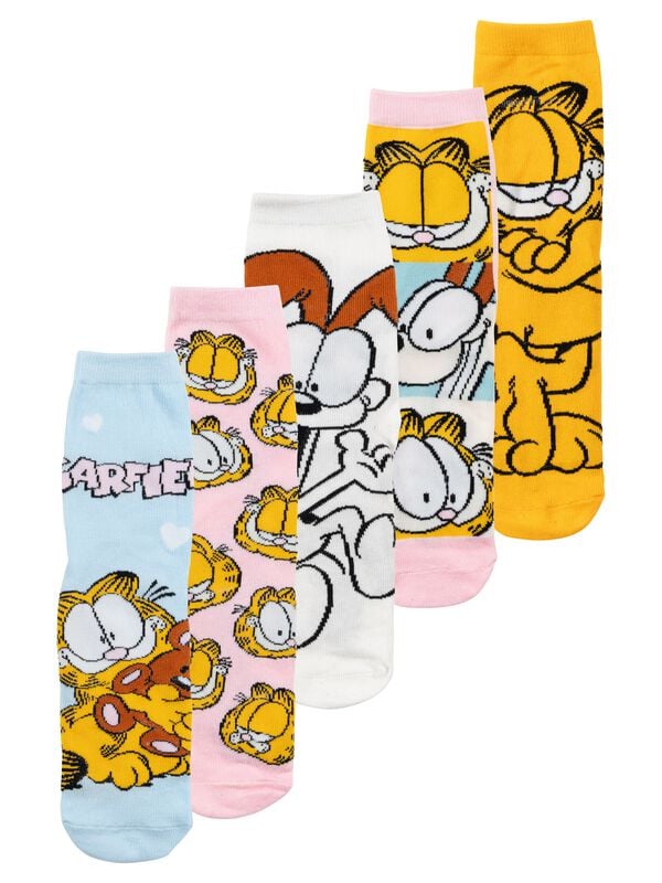 Garfield Balení 5 párů ponožek Garfield Ponožky vícebarevný - Merchstore.cz