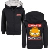 Garfield Metal-Kids - Cute & Clever detská mikina s kapucí na zip černá - Merchstore.cz