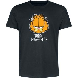 Garfield This Is My Happy Face Tričko černá - Merchstore.cz
