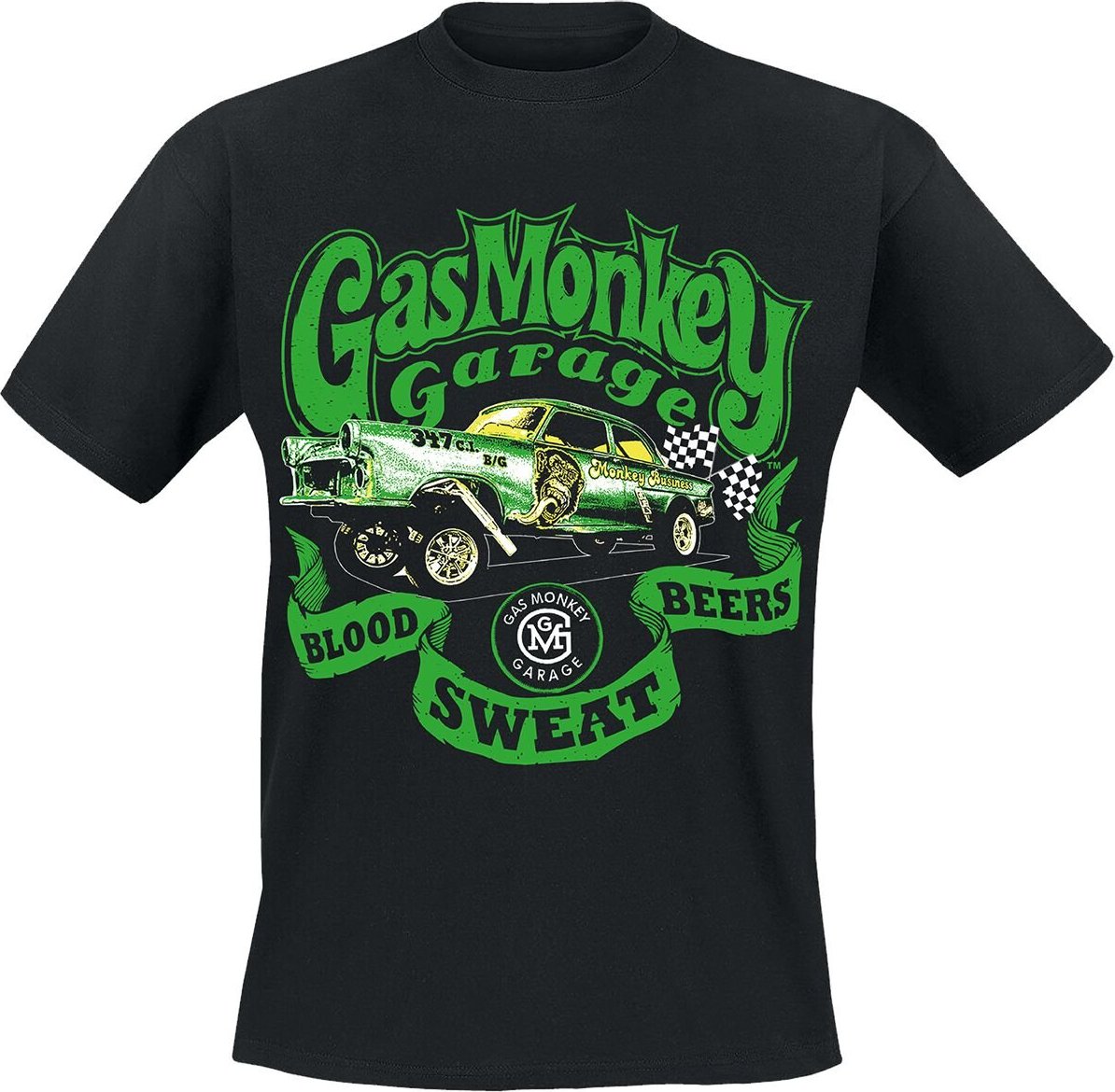 Gas Monkey Garage Classic Car Tričko černá - Merchstore.cz