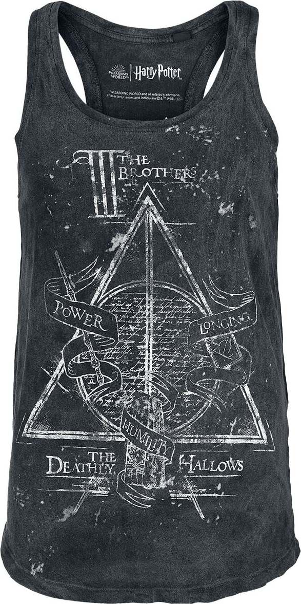 Harry Potter Deathly Hallows Dámský top černá - Merchstore.cz