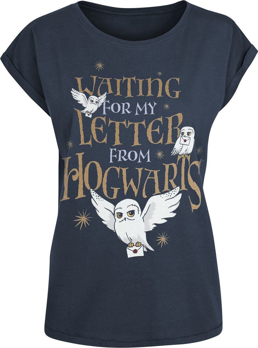 Harry Potter Hogwarts Letter Dámské tričko tmavě modrá - Merchstore.cz