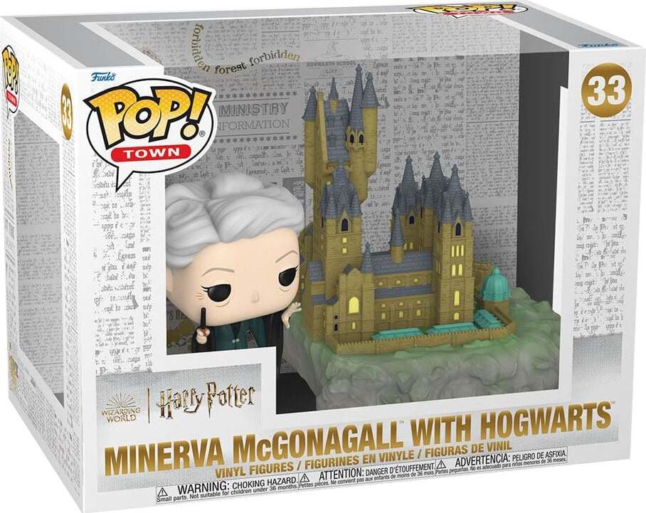 Harry Potter Vinylová figurka č. 33 Minerva McGonagall with Hogwarts (Pop! Town) Sberatelská postava standard - Merchstore.cz