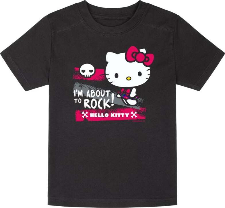 Hello Kitty Metal-Kids - I'm About To Rock detské tricko černá - Merchstore.cz
