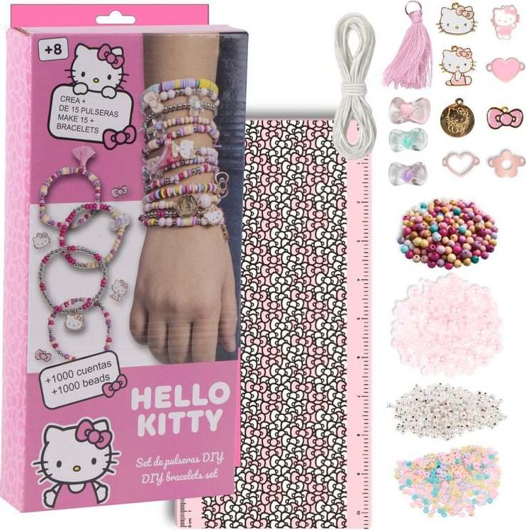 Hello Kitty Sada DIY náramků Hello Kitty náramek vícebarevný - Merchstore.cz Hello Kitty Sada DIY náramků Hello Kitty náramek vícebarevný - Merchstore.cz