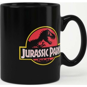 Jurassic Park Logo Hrnek černá - Merchstore.cz