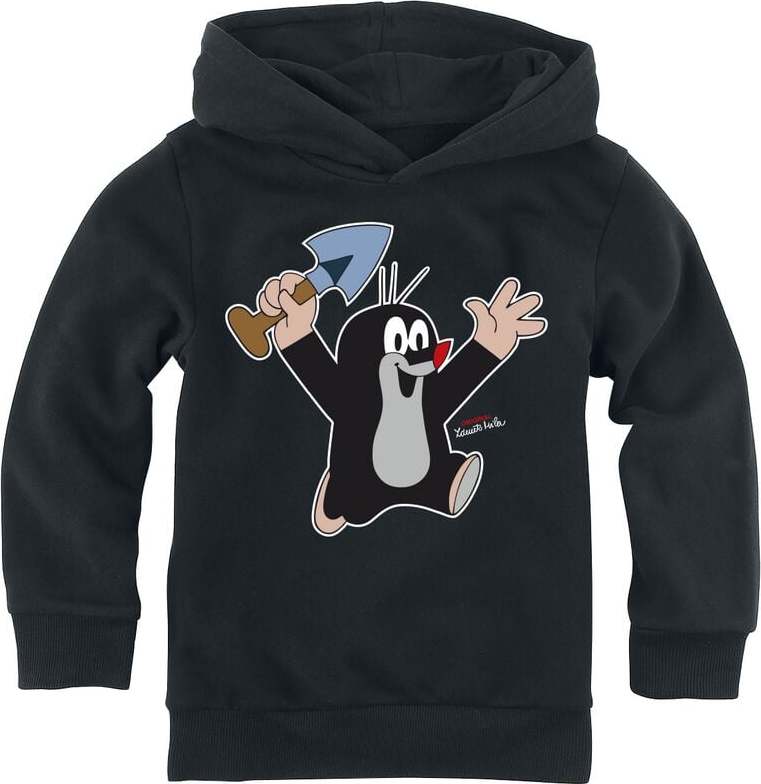 krtek Mikina Krteček s lopatou detská mikina s kapucí černá - Merchstore.cz krtek Mikina Krteček s lopatou detská mikina s kapucí černá - Merchstore.cz