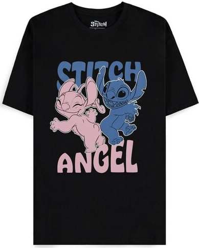 Lilo & Stitch Stitch and Angel Tričko černá - Merchstore.cz Lilo & Stitch Stitch and Angel Tričko černá - Merchstore.cz